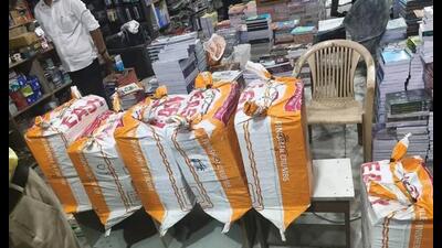 The seized goods in Kaithal on Friday. (HT Photo)