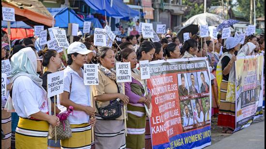 A protest demanding the release of hostages. (PTI)