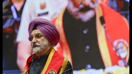 Sandhu said Delhi has entered a phase where the focus was not just on building infrastructure, but on shaping entire urban ecosystems. (RAJ K RAJ /HT PHOTO)