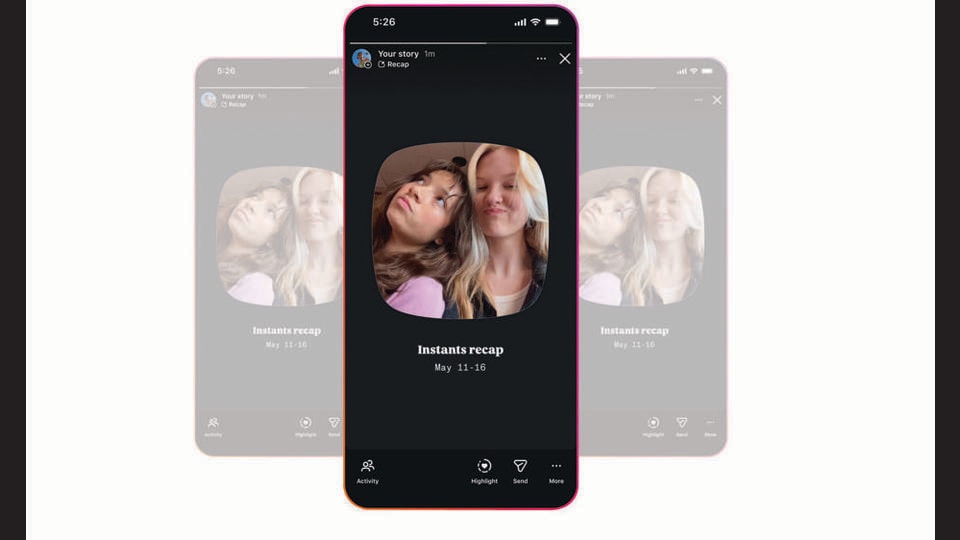 Instants, Insta’s new feature, piles unfiltered, disappearing photos at the bottom of the screen. (INSTAGRAM)