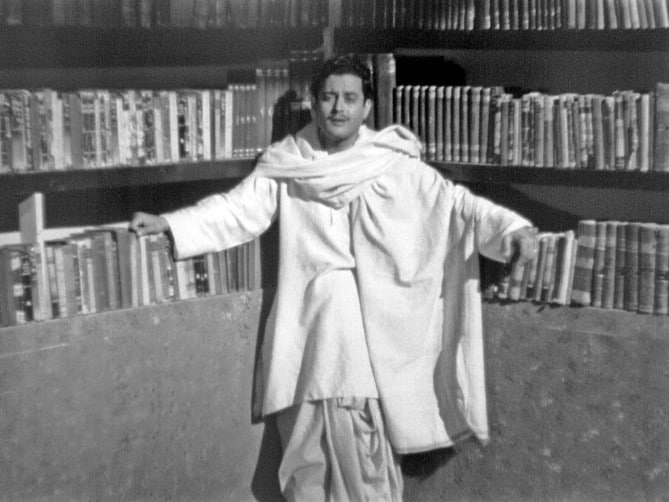 Guru Dutt in Pyaasa (Film still) Guru Dutt in Pyaasa (Film still)