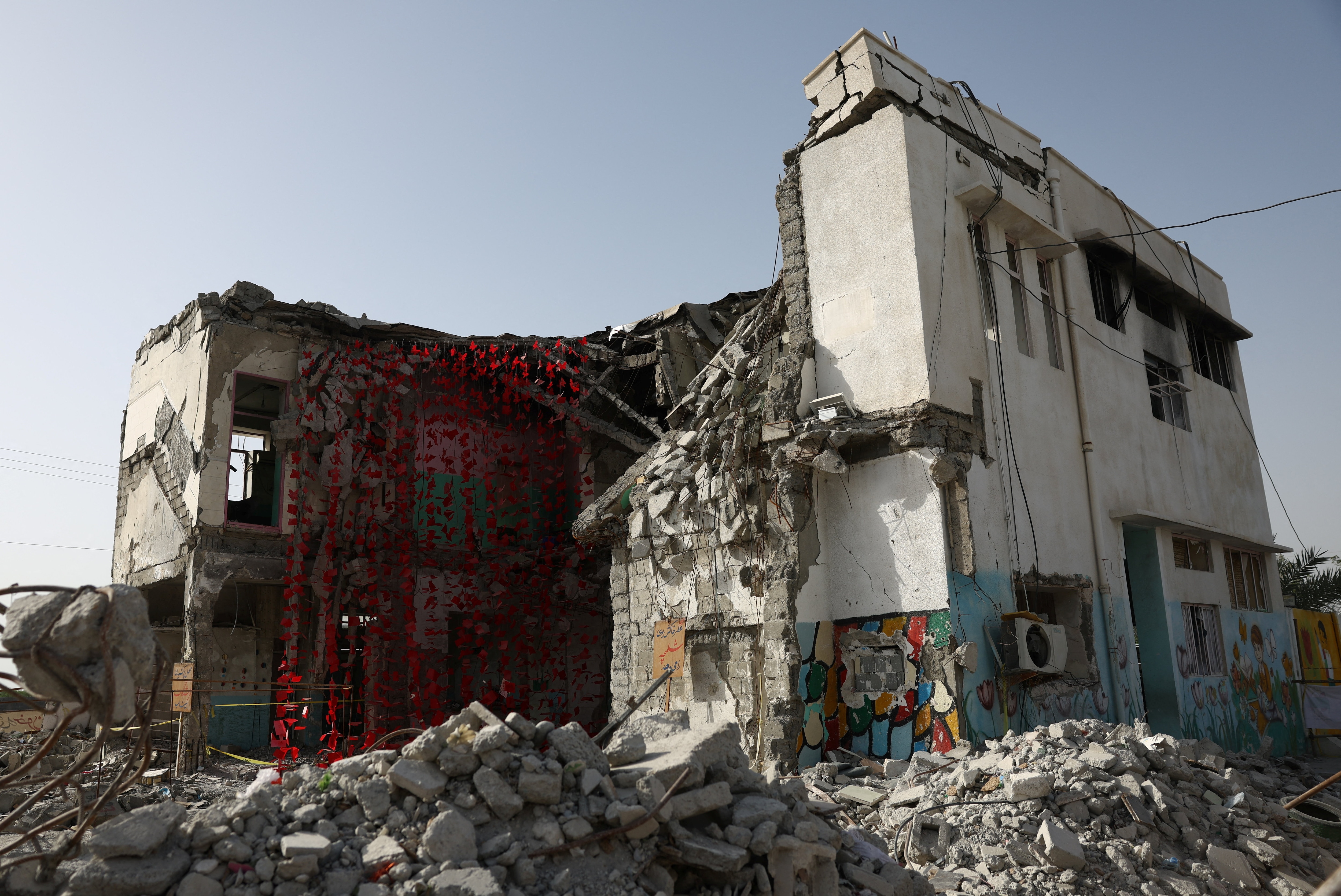 The Minab school damaged by a strike in Minab, Iran. (REUTERS)