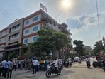Bhaikatti also alleged that Motegaonkar acquired a 16,950 sq ft plot through a lease agreement worth <span class='webrupee'>₹</span>6.56 crore till 2054 and later obtained construction permission to build coaching class infrastructure on the leased land. (HT PHOTO)