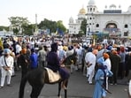 DSP traffic Karnail Singh confirmed that traffic disruption occurred due to the protest march and said normal movement was restored after police intervention. (Sanjeev Sharma/HT) DSP traffic Karnail Singh confirmed that traffic disruption occurred due to the protest march and said normal movement was restored after police intervention. (Sanjeev Sharma/HT)
