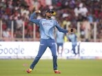 Gujarat Titans' Gurnoor Singh Brar during a warm-up session before an Indian Premier League against Royal Challengers Bengaluru, in Ahmedabad, Gujarat. (PTI)