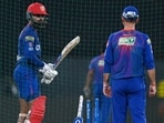 PBKS’ skipper Shreyas Iyer (left) and coach Ricky Ponting (right) during a training session in Lucknow on Friday. (Deepak Gupta/HT Photo) PBKS’ skipper Shreyas Iyer (left) and coach Ricky Ponting (right) during a training session in Lucknow on Friday. (Deepak Gupta/HT Photo)