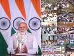 PM Narendra Modi virtually attends the 19th edition of Rozgar Mela in New Delhi on Saturday. (ANI)