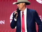 Mark Lamb, a Republican candidate in Arizona, faces allegations of extramarital affairs and obscene texts. Accusations include explicit messages and photos from multiple women.. (AP Photo/Ross D. Franklin)