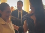 Aishwarya Rai was seen clicking pictures with a number of fans even as there was strict security around her. Aishwarya Rai was seen clicking pictures with a number of fans even as there was strict security around her.