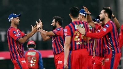 Mohammed Shami picked two early wickets of Priyansh Arya and Cooper Connolly to hurt Punjab Kings early in the chase. (ANI Pic Service) Mohammed Shami picked two early wickets of Priyansh Arya and Cooper Connolly to hurt Punjab Kings early in the chase. (ANI Pic Service)