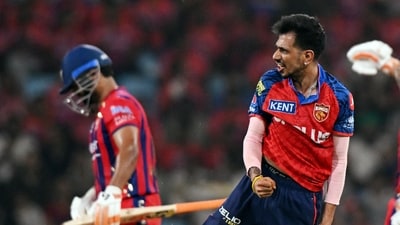 Yuzvendra Chahal was the pick of the bowlers for Punjab Kings by claiming a couple of crucial wickets while giving just 25 runs in his four overs. (ANI Pic Service) Yuzvendra Chahal was the pick of the bowlers for Punjab Kings by claiming a couple of crucial wickets while giving just 25 runs in his four overs. (ANI Pic Service)