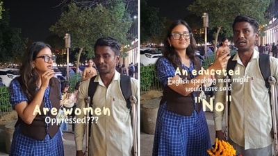 A content creator’s interaction with a Delhi street vendor. (Instagram/@soonali_singh) A content creator’s interaction with a Delhi street vendor. (Instagram/@soonali_singh)