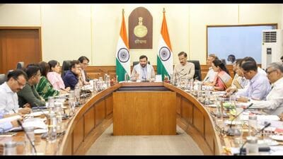 The CM said that the irrigation department will initiate tenders to convert entire village agricultural land into micro-irrigation systems in the selected nine districts, involving modern agri-technology companies. (HT Photo)