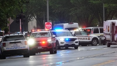 The incident took place at the corner of 17th Street and Pennsylvania Avenue Northwest, which is just outside the White House complex (AP Photo) The incident took place at the corner of 17th Street and Pennsylvania Avenue Northwest, which is just outside the White House complex (AP Photo)