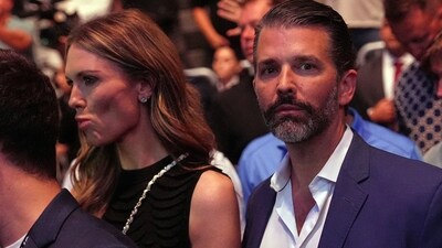 Donald Trump Jr. and Bettina Anderson in Miami, Florida. (via REUTERS)
