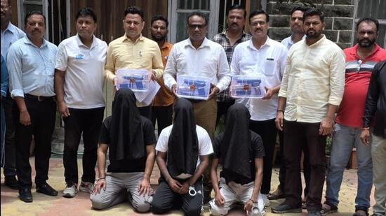 Three Bishnoi gang operatives held with Chinese pistols, 45 live bullets