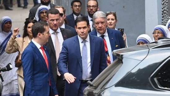 US Secretary Marco Rubio visits Missionary Of Charity in Kolkata on May 23. (HT/ Samir Jana)