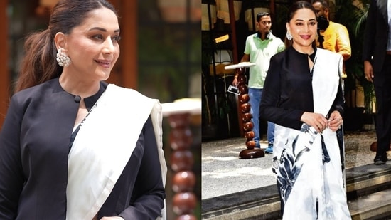 Madhuri Dixit spotted in a summer-ready look in Mumbai. (Credits: Instagram)
