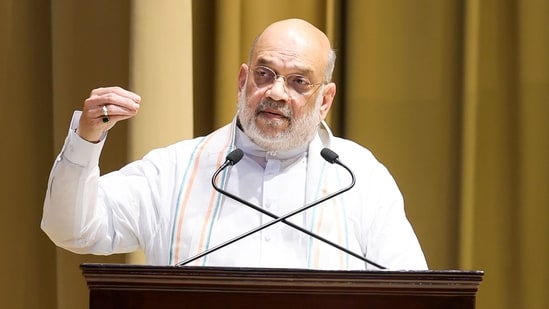 Amit Shah announced a "smart border" project to enhance security along India's borders with Pakistan and Bangladesh (HT Photo)