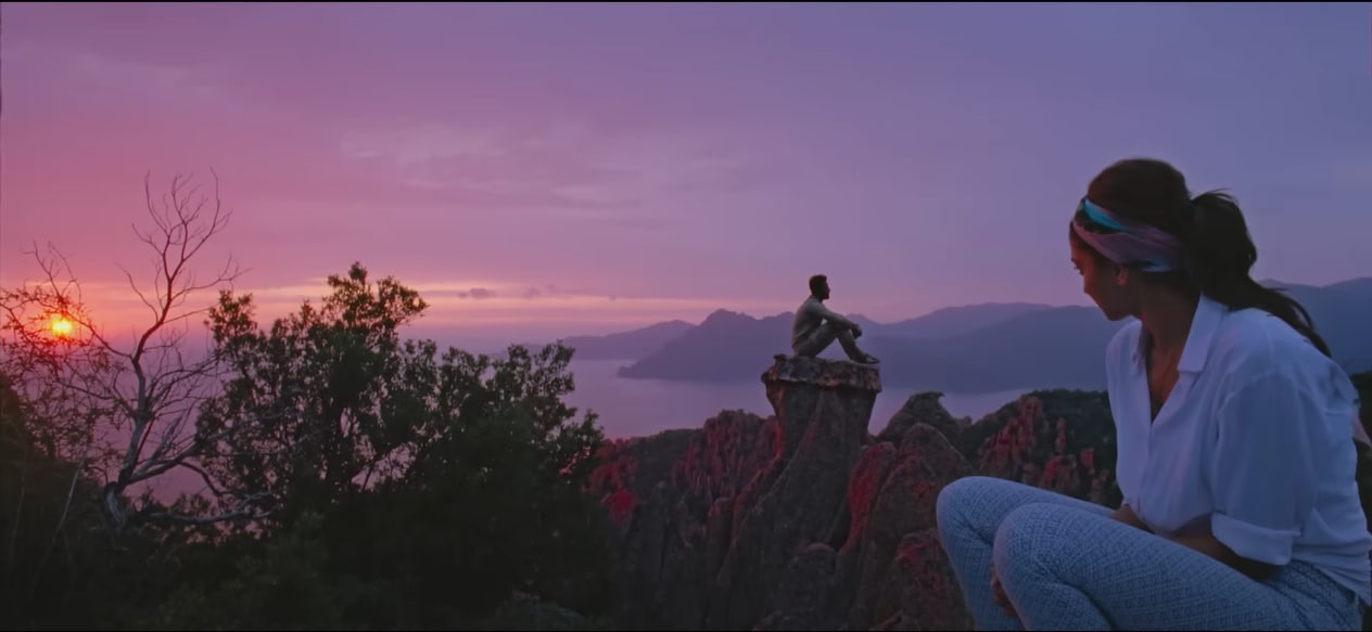 The scene from Tamasha which featured Ranbir Kapoor, Deepika Padukone, and a beautiful sunset. The scene from Tamasha which featured Ranbir Kapoor, Deepika Padukone, and a beautiful sunset.