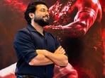 Suriya says he's pleased by the housefull boards for Karuppu at the film's success meet. 