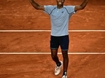 Nishesh Basavareddy, an Indian-origin American tennis player, stunned World No. 8 Taylor Fritz in four sets during his Roland-Garros debut. (Photo by JULIEN DE ROSA / AFP)