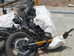 The damaged bike of a Pune citizen. (HT)