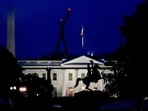 The White House after a shooting incident nearby in Washington.