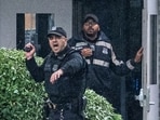 US Secret Service officers respond following reports of gunfire near the White House in Washington.