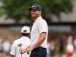Wyndham Clark of the United States reacts after making birdie on the 18th green during the final round of THE CJ CUP Byron Nelson Wyndham Clark of the United States reacts after making birdie on the 18th green during the final round of THE CJ CUP Byron Nelson