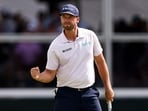 Wyndham Clark of the United States reacts after making a birdie on the 17th hole green during the final round of THE CJ CUP Byron Nelson Wyndham Clark of the United States reacts after making a birdie on the 17th hole green during the final round of THE CJ CUP Byron Nelson