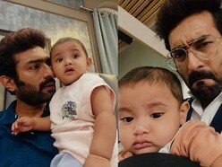 কোলে খুদে, সঙ্গে সদ্যজাত আর দাঁতের প্রসঙ্গ, এবার কি পরমব্রতকে নিশানা করলেন জীতু?