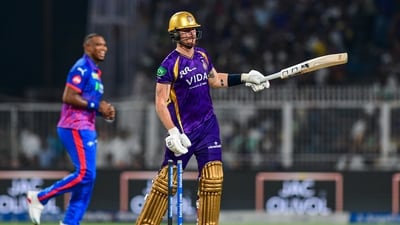 Finn Allen had hammered a century last time out against DC, and was always the big fish as far as they were concerned. After a few early big shots, it was another chop-on that ended his night, as Lungi Ngidi gave DC an early leg up in the chase. (ANI Pic Service) Finn Allen had hammered a century last time out against DC, and was always the big fish as far as they were concerned. After a few early big shots, it was another chop-on that ended his night, as Lungi Ngidi gave DC an early leg up in the chase. (ANI Pic Service)