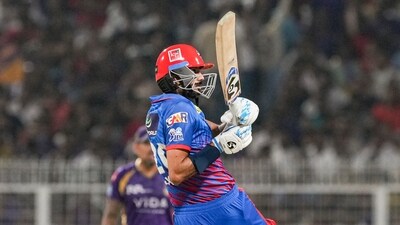 Axar Patel reached a nadir in the season with a horrifically slow knock in the reverse fixture against KKR. With a point to prove to himself and to critics, he continued his strong run of form with the bat as he scored 39 off just 25 deliveries, keeping the runs moving and not allowing the pressure to sink into his teammates. (PTI) Axar Patel reached a nadir in the season with a horrifically slow knock in the reverse fixture against KKR. With a point to prove to himself and to critics, he continued his strong run of form with the bat as he scored 39 off just 25 deliveries, keeping the runs moving and not allowing the pressure to sink into his teammates. (PTI)