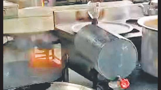 A still from a video showing a diesel-fired stove. (HT File)