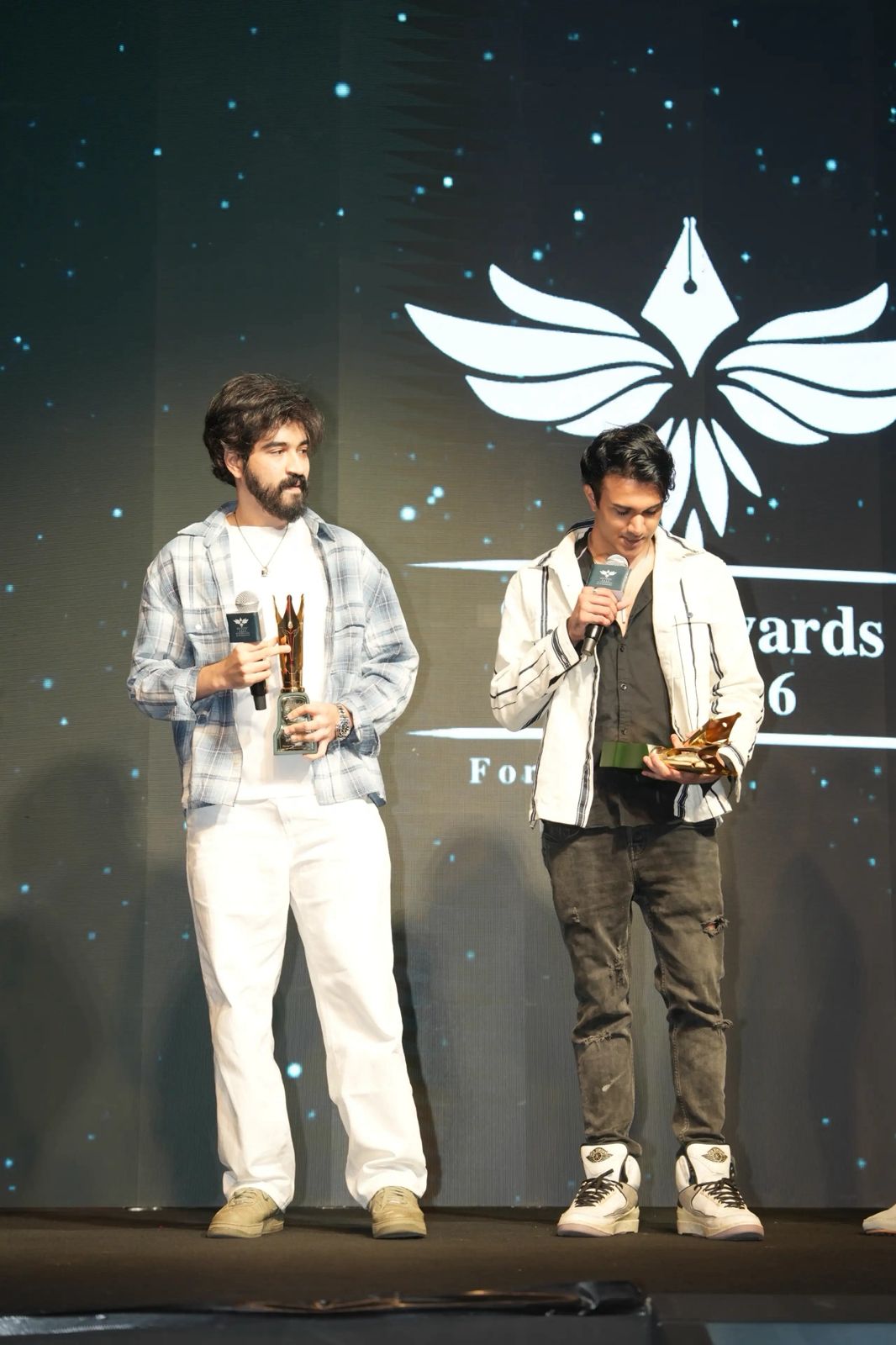 Bilal Siddiqi and Manav Chauhan were present to collect the honour for Best Screenplay for The Bads of Bollywood. Bilal Siddiqi and Manav Chauhan were present to collect the honour for Best Screenplay for The Bads of Bollywood.
