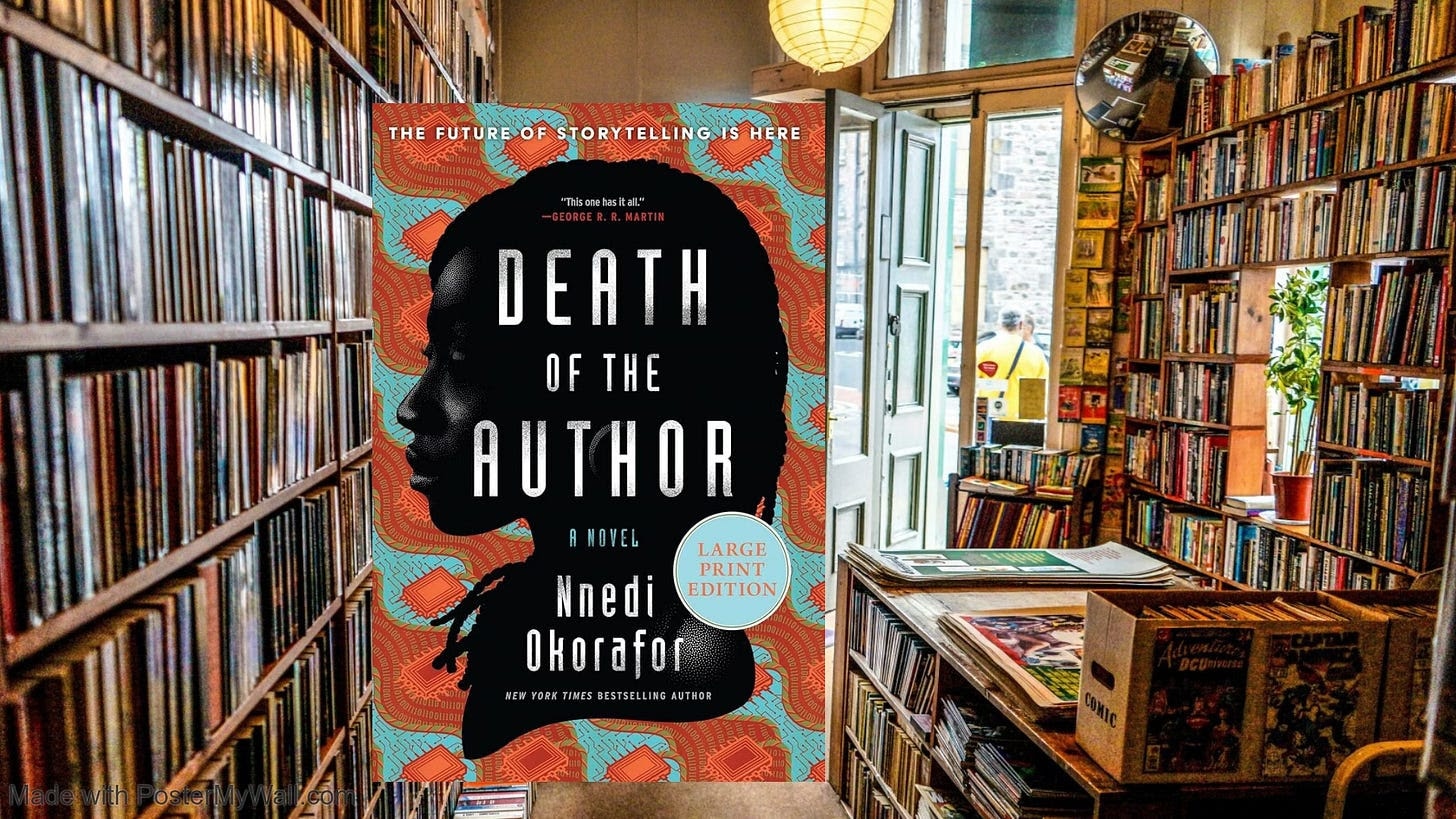Last year, Nnedi Okorafor, the Hugo and Nebula Award-winning Nigerian American writer, published Death of the Author. Last year, Nnedi Okorafor, the Hugo and Nebula Award-winning Nigerian American writer, published Death of the Author.