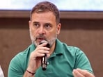 Lok Sabha LoP Rahul Gandhi speaks during a meeting of the National Advisory Council of the AICC Minority Department at the Congress headquarters, in New Delhi.