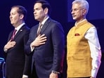 Jaishankar emphasised the importance of an early understanding on the trade deal at a joint news conference with Rubio.
Jaishankar emphasised the importance of an early understanding on the trade deal at a joint news conference with Rubio.