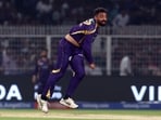 Varun Chakaravarthy in action.