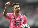 Inter Miami's Argentine forward #10 Lionel Messi flashes a thumbs up to the fans after the 2-0 victory over the Portland Timbers during a Major League Soccer (MLS) regular season football match at Nu Stadium in Miami, Florida, on May 17, 2026. (Photo by CHANDAN KHANNA / AFP)