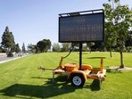 An evacuation shelter opens at the Miles Square Park in Fountain Valley, California, for evacuees after a chemical leak from a large storage tank threatened residents in Garden Grove, California.