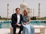 US secretary of state Marco Rubio with his wife Jeanette Rubio at the Taj Mahal in Agra on Monday (Sourced)