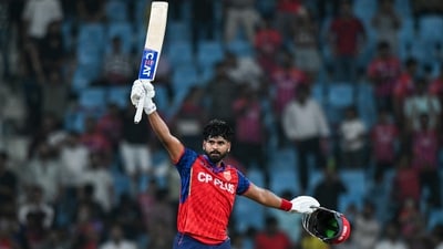 Shreyas Iyer, after his century against LSG. (ANI Pic Service)