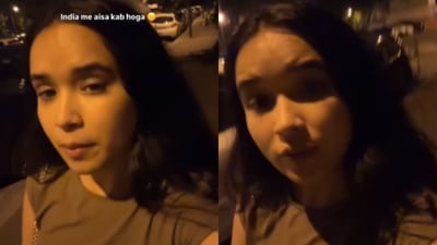 An Indian woman said she walked home alone at 1 am in France, sparking debate on women’s safety online. (Instagram/almostfrench_) An Indian woman said she walked home alone at 1 am in France, sparking debate on women’s safety online. (Instagram/almostfrench_)