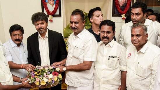 Three AIADMK legislators, part of CV Shanmugam and SP Velumani's rebel group, turned in their resignation to Tamil Nadu Assembly Speaker J C D Prabhakar on Monday. (PTI)