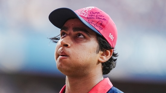Vaibhav Sooryavanshi was dismissed for 4 in his last league game of IPL 2026 (PTI)