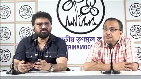 Supriyo referred to the eviction drive at Kolkata’s New Market and other areas. (X/ AITCofficial, Screengrab)