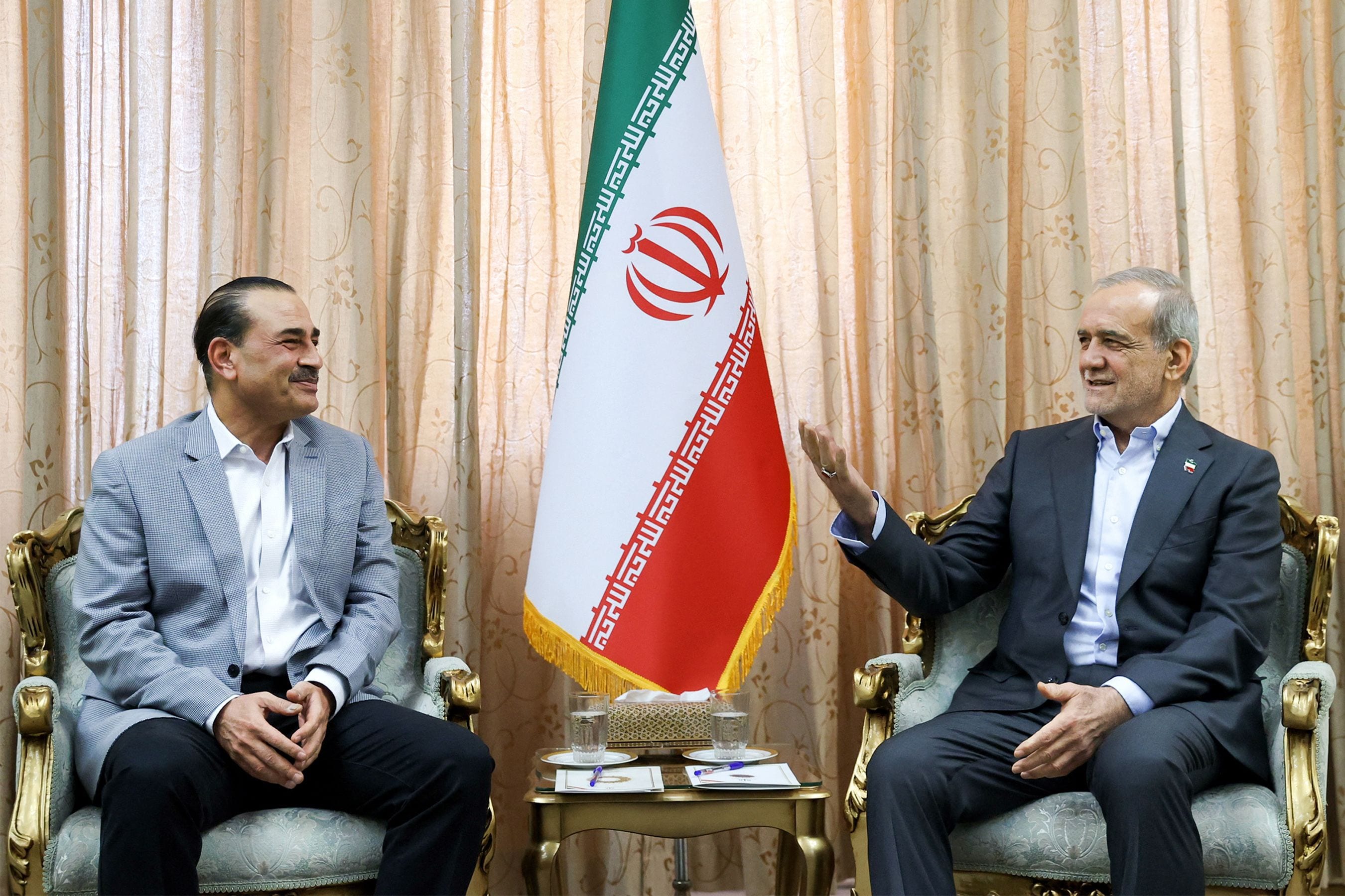 Iran's President Masoud Pezeshkian (R) with Pakistan Army chief Asim Munir in Tehran on May 23, 2026. (AFP) Iran's President Masoud Pezeshkian (R) with Pakistan Army chief Asim Munir in Tehran on May 23, 2026. (AFP)