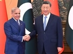 In this photo, released by Xinhua News Agency, Pakistan's Prime Minister Shehbaz Sharif, left, shakes hands with Chinese President Xi Jinping prior to a bilateral meeting in Beijing, Monday, May 25, 2026. AP/PTI(AP05_25_2026_000557A)